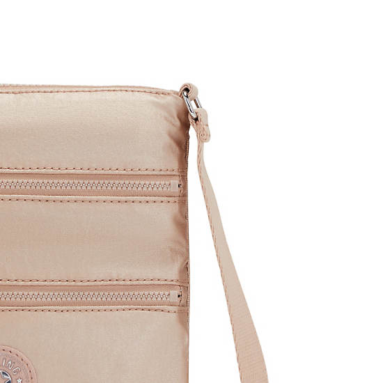 Bolsos Mini Kipling Keiko Metallic Crossbody Dorados | MX 1335GS